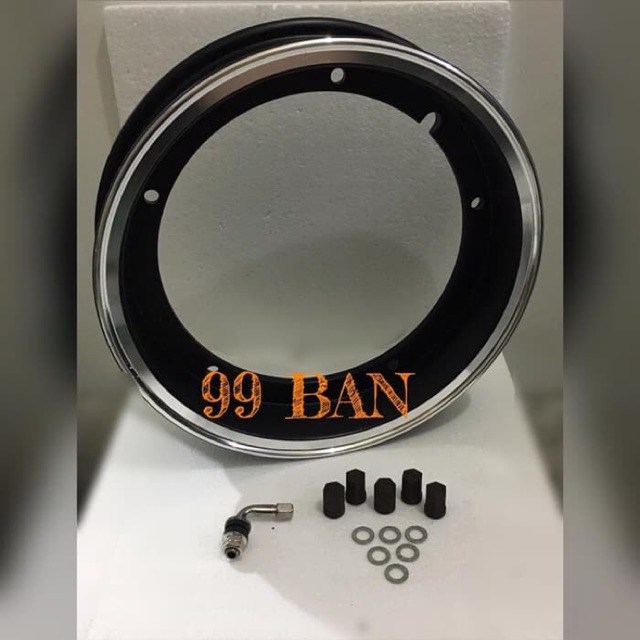 VELG VROSSI VESPA CLASSIC RING 10, BLACK CROME (SEPASANG)