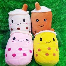 GERAIFATIN!!! Boneka Boba 2 Pilihan Non Led / Led / Bantal Gentong Lucu Milk Tea Plush Ukuran L Random