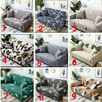 COVER SOFA SEATER sarung sofa elastis stretch elastic - CREAM BEAR