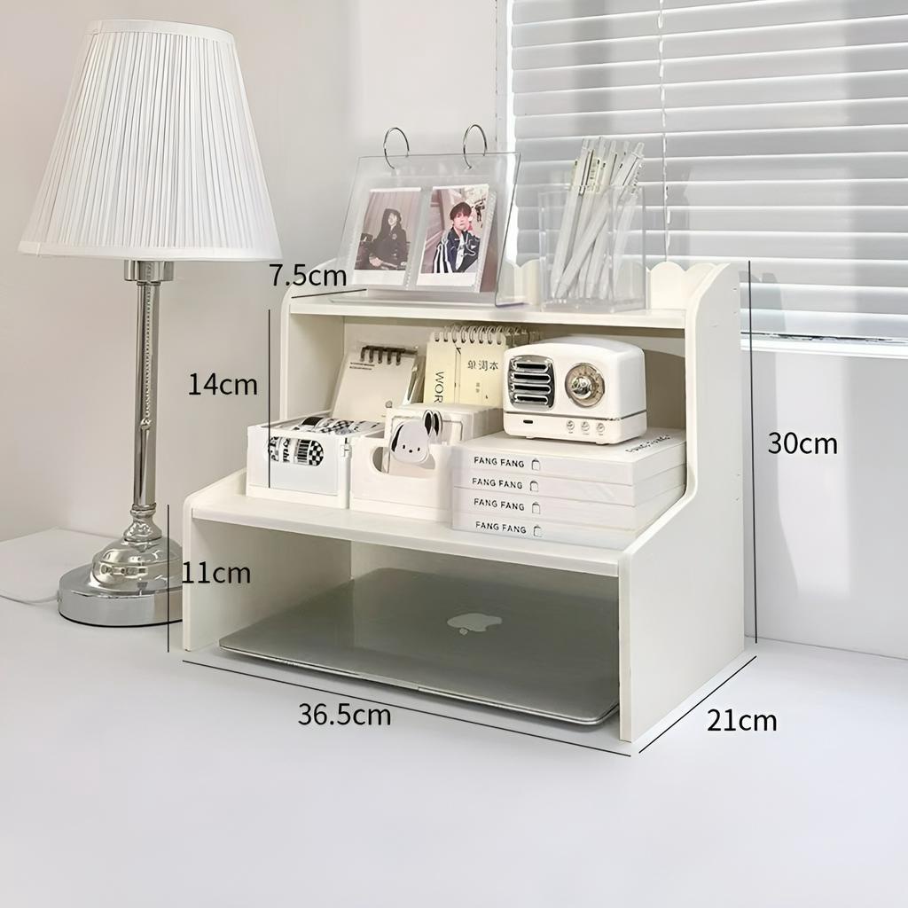 Rak Deskstop Meja Tempat Penyimpanan Kosmetik Make up Serbaguna Desk Rack Organizer Multifungsi