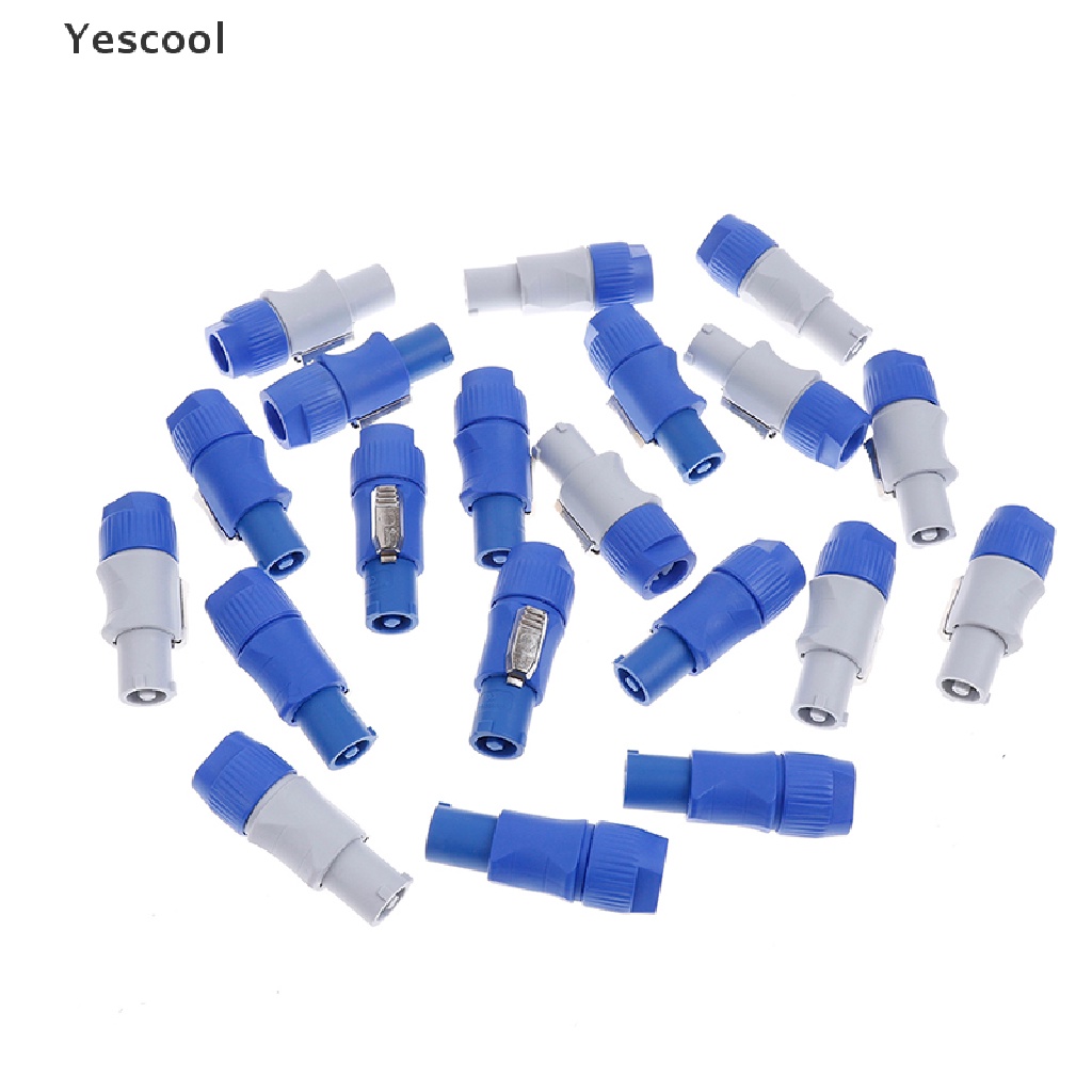 Yescool 10pcs NAC3FCA Speakon Plug Konektor Powercon 3 PIN Male 20A 250V AC