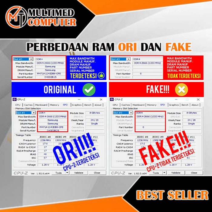 Memory RAM PC Komputer DDR3 4GB Garansi 1 Tahun