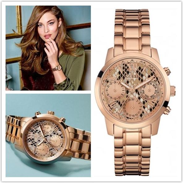 Jam Tangan Wanita Merk Guess W0448L9 Original S.Steel Free Yes barang ada