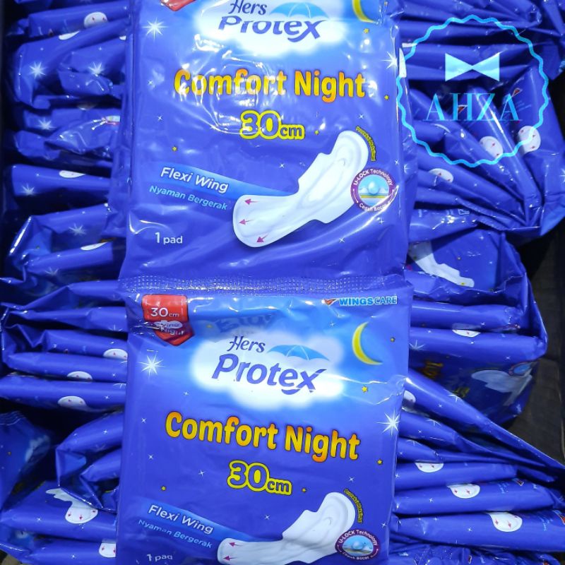 AHZA HERS PROTEX RENCENG COMFORT NIGHT 30CM FLEXI WINGS ISI 10PCS