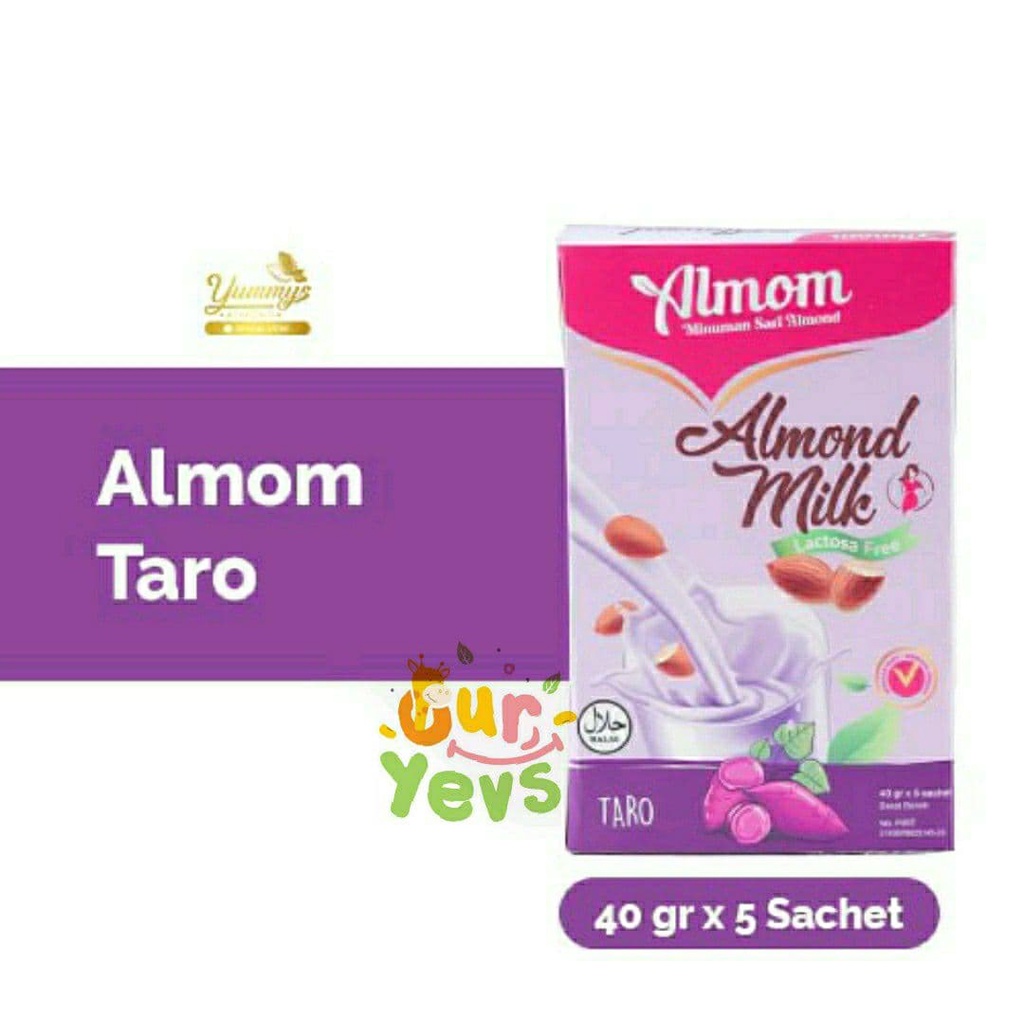 Almom Almond Milk Powder Premium TARO / Pelancar ASI Sari Almond Bubuk