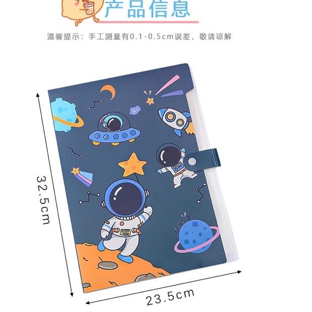 

[9.9]|SQ15|B 082 | FILE FOLDER 6 SLIDE MOTIF ASTRONOT | DOCUMEN BAG 6 POCKET | MAP FILE ROKET