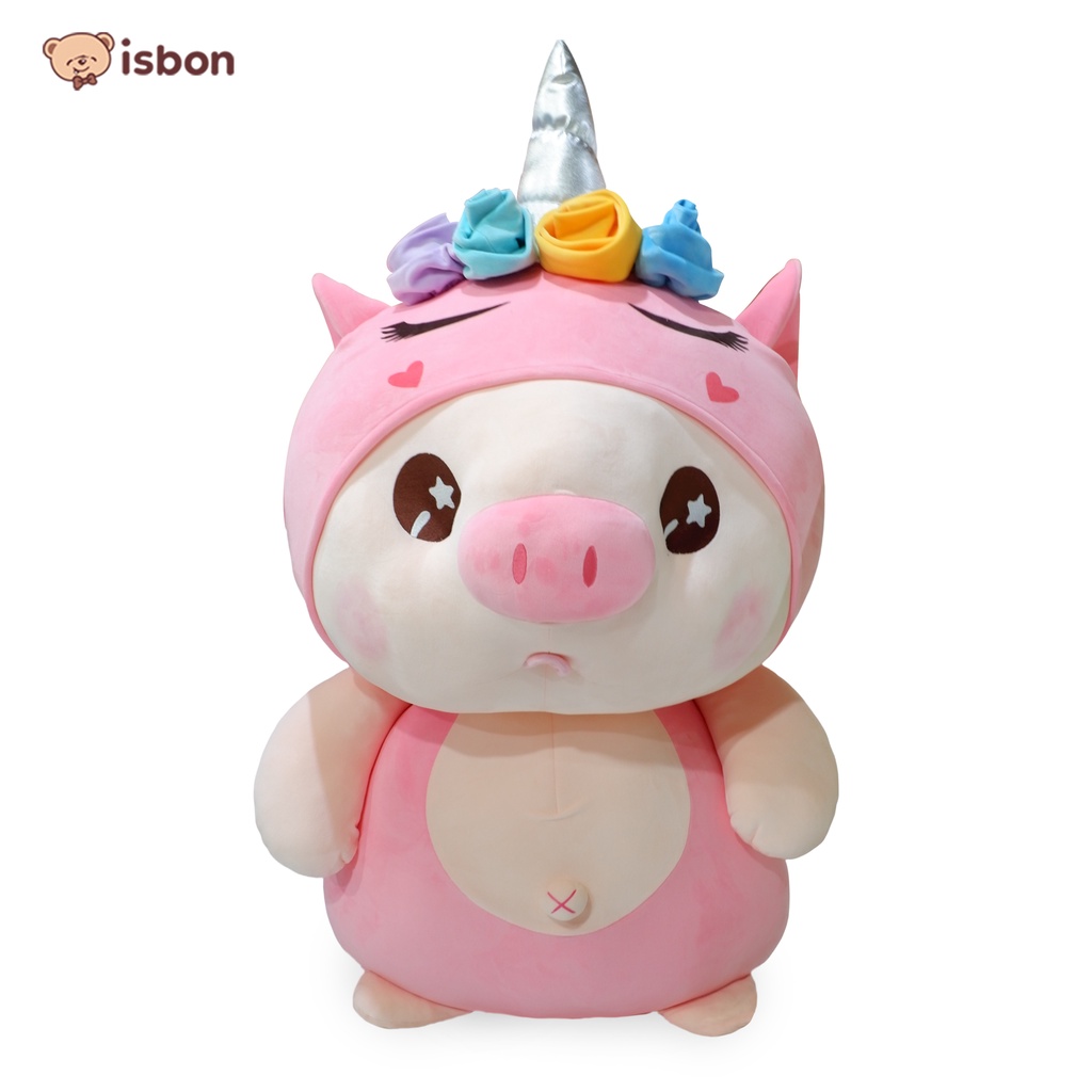 ISTANA BONEKA Babi Pig Hoodie ukuran sedang 30cm squishy halus premium besar lucu piggy pig soft plush premium