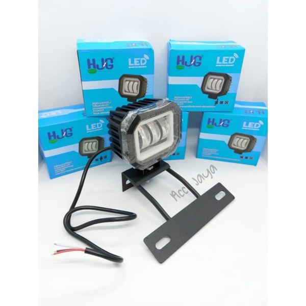 Lampu Tembak K30 3 Mata 60Watt Daymaker HJG Plus Breket Dudukan Lampu Tembak Plat Nopol RX King