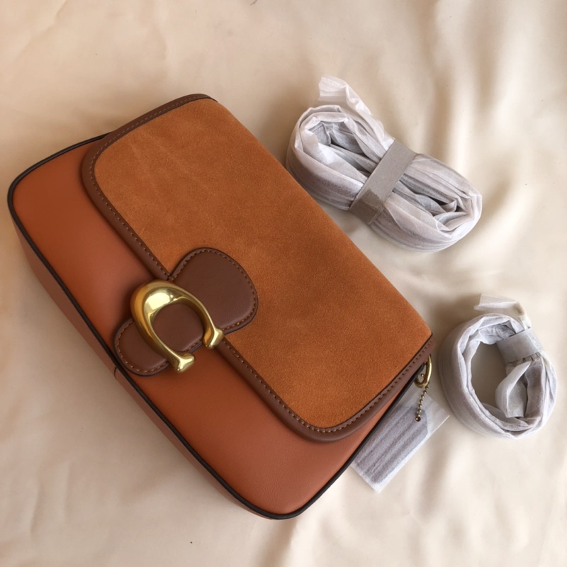 Coach Soft Tabby Shoulder Bag In Colorblock - Orange (5262)
