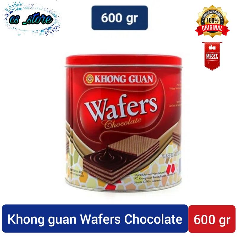 

Khong Guan Wafers Coklat 600 gr - khongguan wafer kaleng