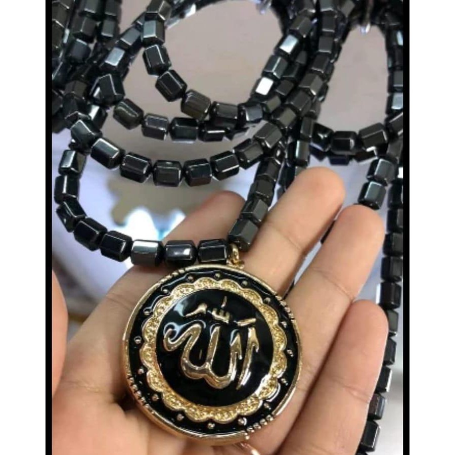 Kalung magnet set lengkap gelang cincin lafadz allah untuk kesehatan tambah cincin magnrtic bisa bay