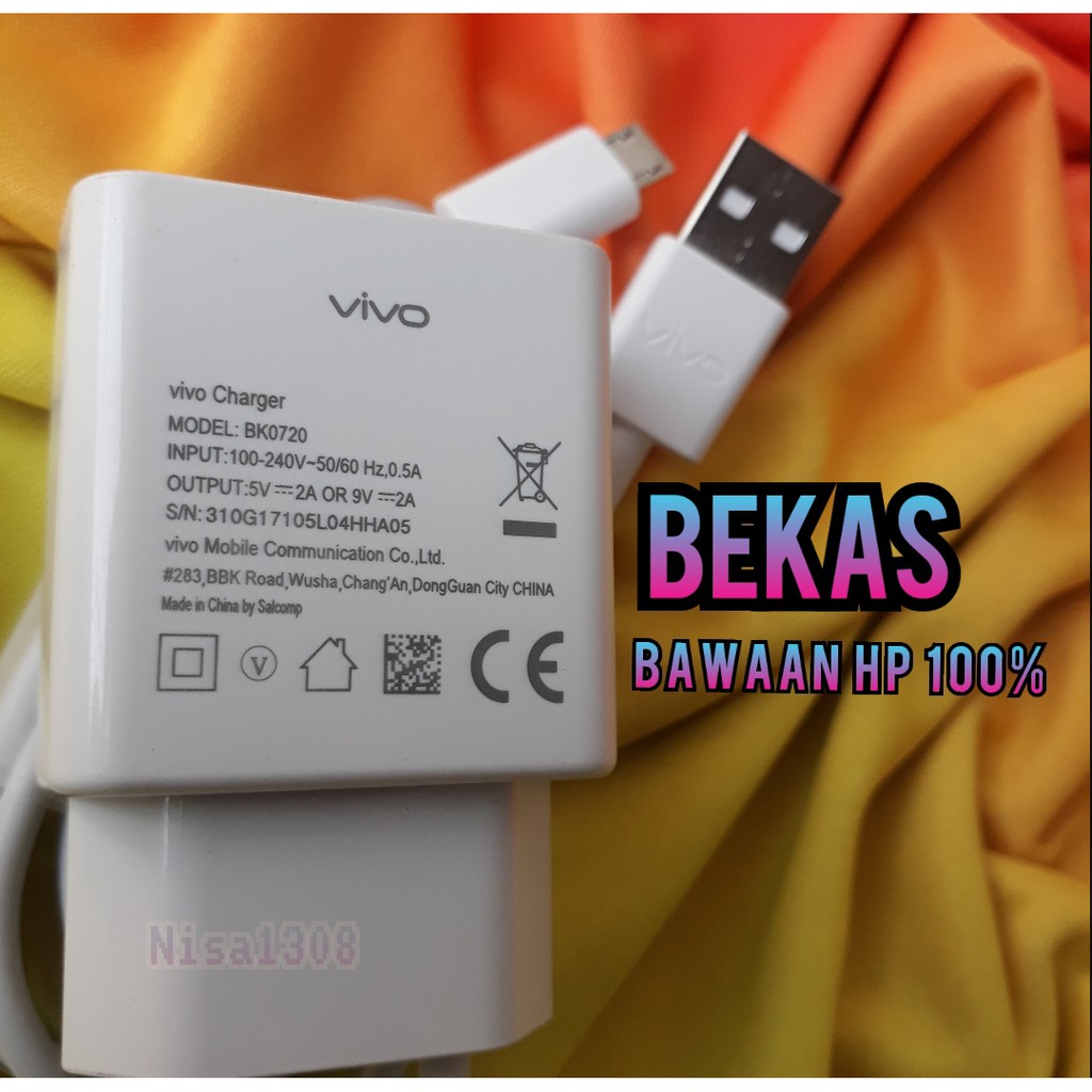 Charger vivo y17 v11 v15 original bawaan hp