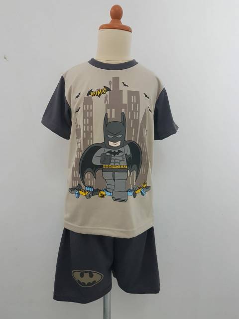 Baju Tidur/ Piyama Kaos Anak Premium Quality Batman New