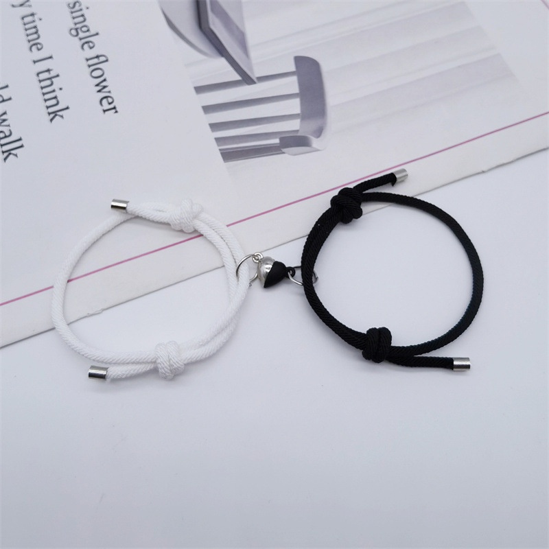 2 Pcs Pasangan Gelang Magnet Adjustable Pesona Gelang Cinta Aksesoris Fashion Hadiah Sri