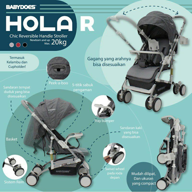 Stroller Reversible Babydoes Olla R / Olla R+ / Olla R+ Looney Tunes / Kereta Dorong Bayi