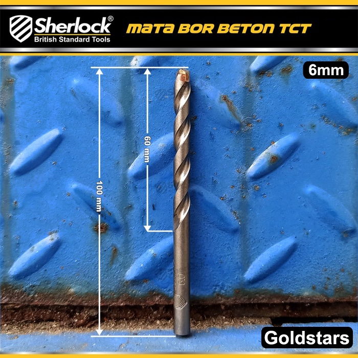 Mata Bor Beton TCT 6 mm Sherlock (mata terbuat dari TUNGSTEN CARBIDE TIPS)