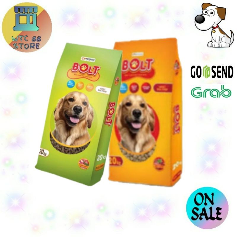 

23bagusmenshop - Bolt Dog Food 20kg Beef Lamb Makanan Anjing Kering Murah Harga Grosir