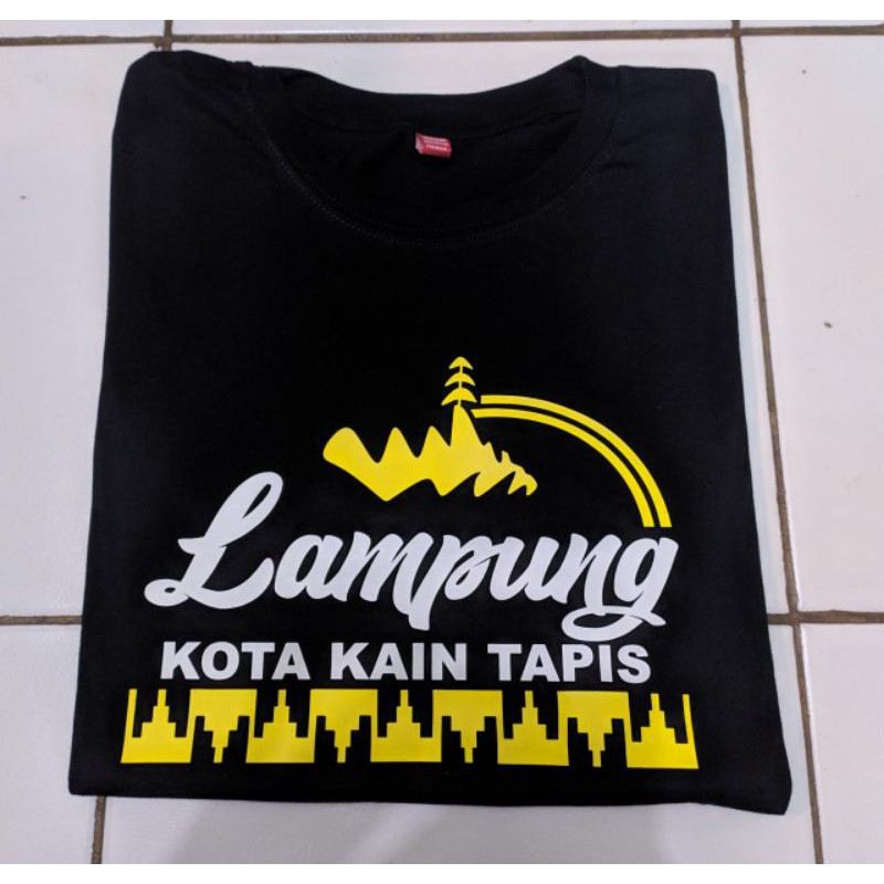 Kaos Lampung Kota Kain Tapis / Baju Daerah / Tshirt Pria Murah Keren Simple Unik