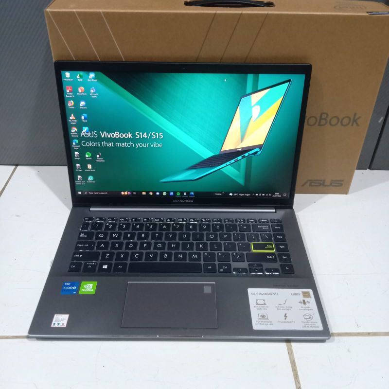 Laptop Asus Vivobook S433E, Intel Core i5-1135G7, Gen 11Th, Ram 8GB/512Gb Nvidia GeForce MX350 2Gb G