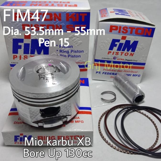 Piston kit FIM Bore Up 130cc Mio XB - FIM47