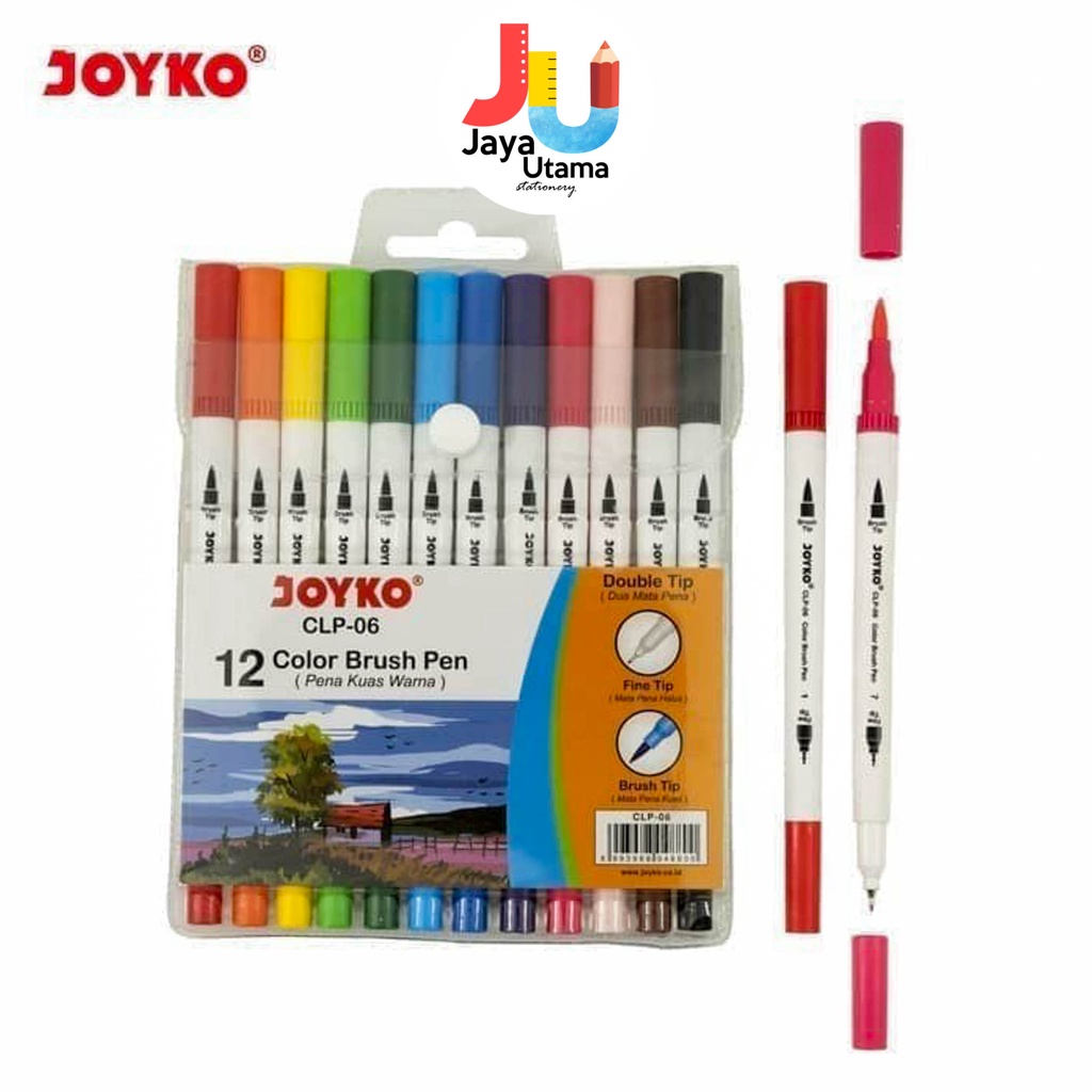 

Joyko Brush Pen 12 Warna (Brush + Pen) CLP-06