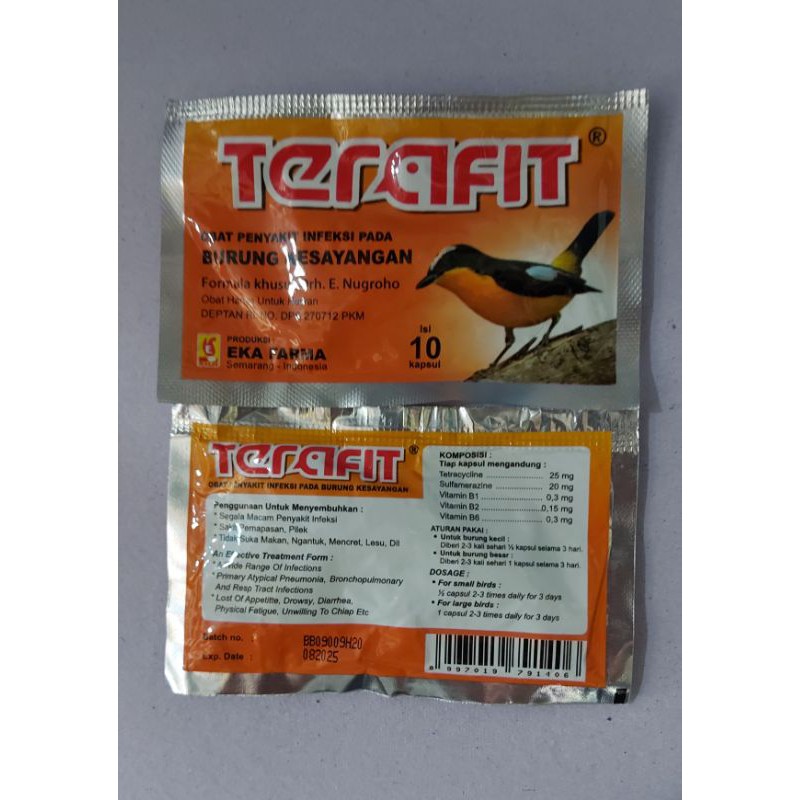 terafit obat penyakit infeksi pada burung kesayangan