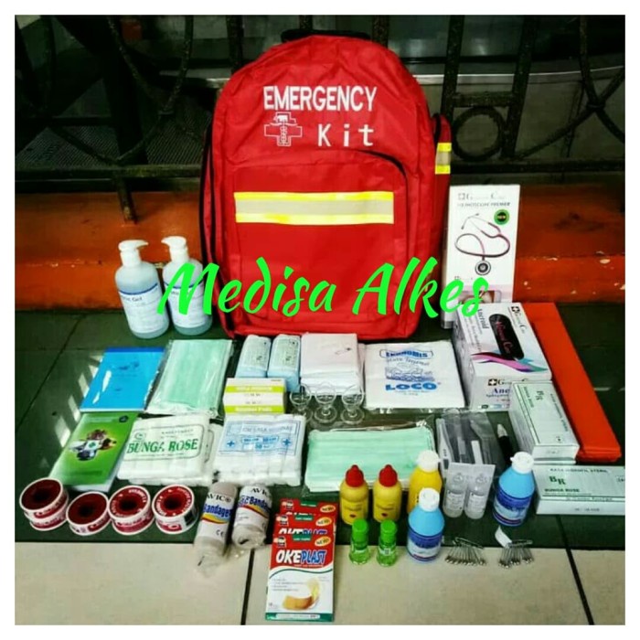 Tas/Bag P3K - Tas P3K Emergency Ransel + Isi Lengkap Ngkap/Paket P3K Ransel
