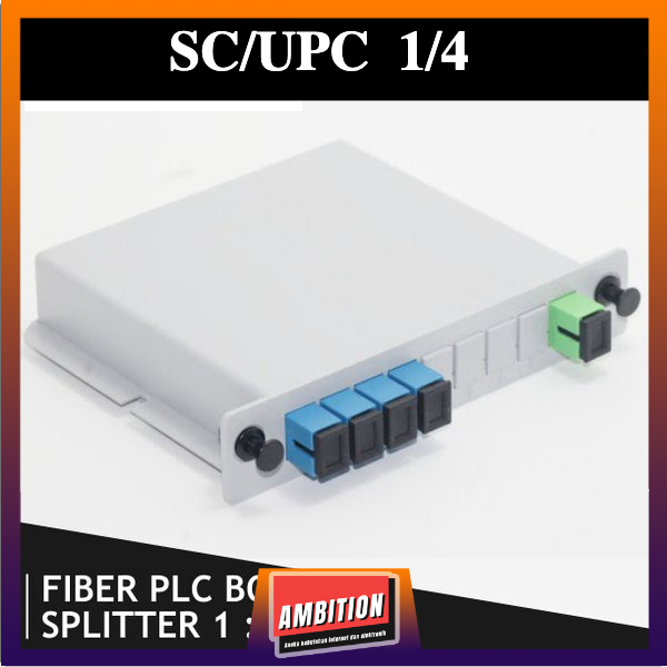 Passive Splitter PLC BOX Cassette FO 1 4 Fiber Optik Pasif Spliter FO FTTH SC UPC Terbatas