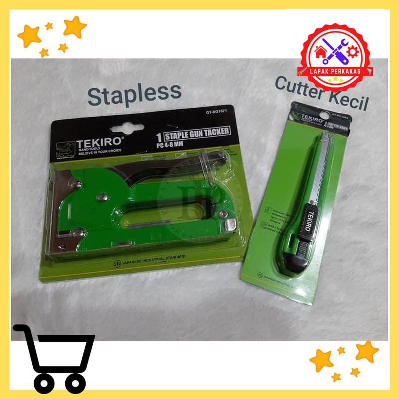 

Tekiro Paket Stapless gun dan Cutter Kecil