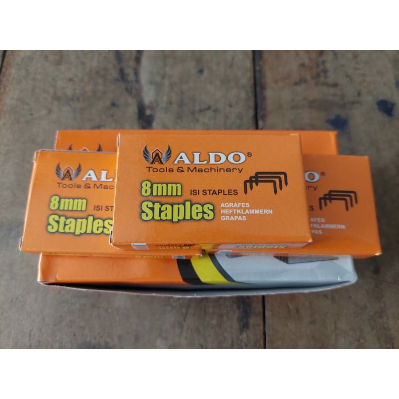 

[PACK] STAPLES ALDO 8 MM PACK ISI 1000 PCS / STAPLES ALDO 8MM / ISI GUN TACKER 8 MM