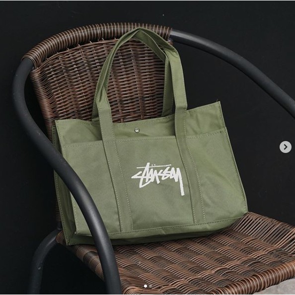 Stussy Military Green Tote Bag