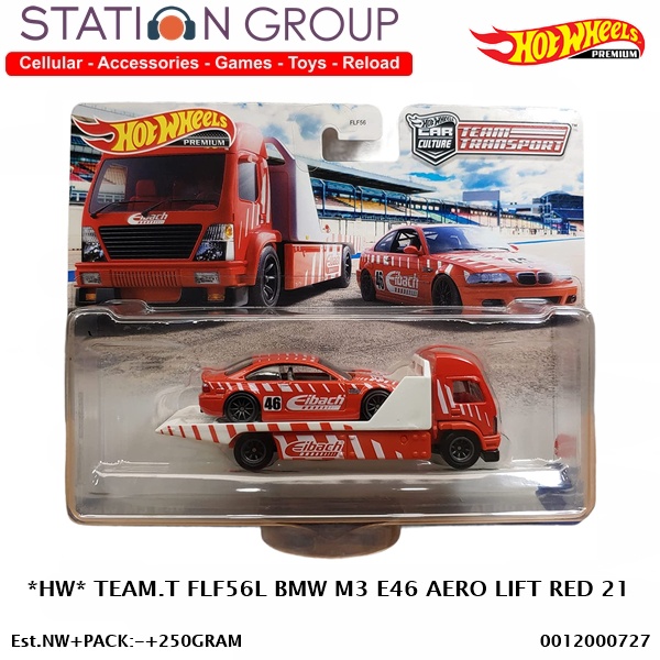 HOT WHEELS HW TEAM.T FLF56L BMW M3 E46 AERO LIFT RED 21 - DIECAST