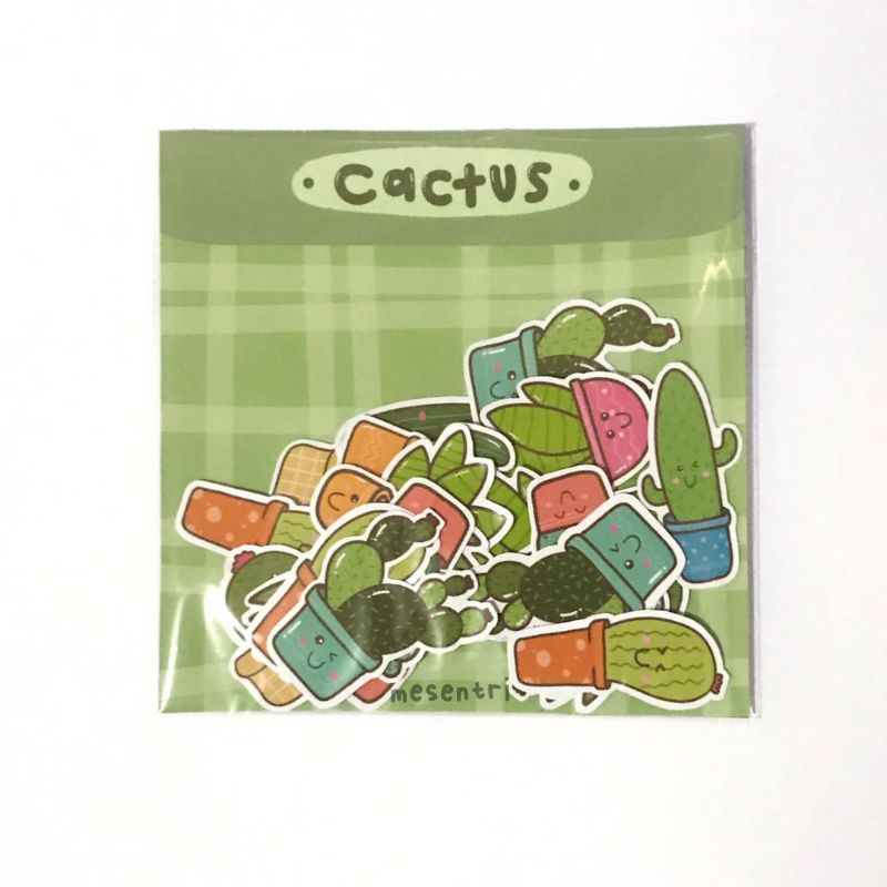 

Mesentri - Hand cut sticker planner book decoration | Cactus
