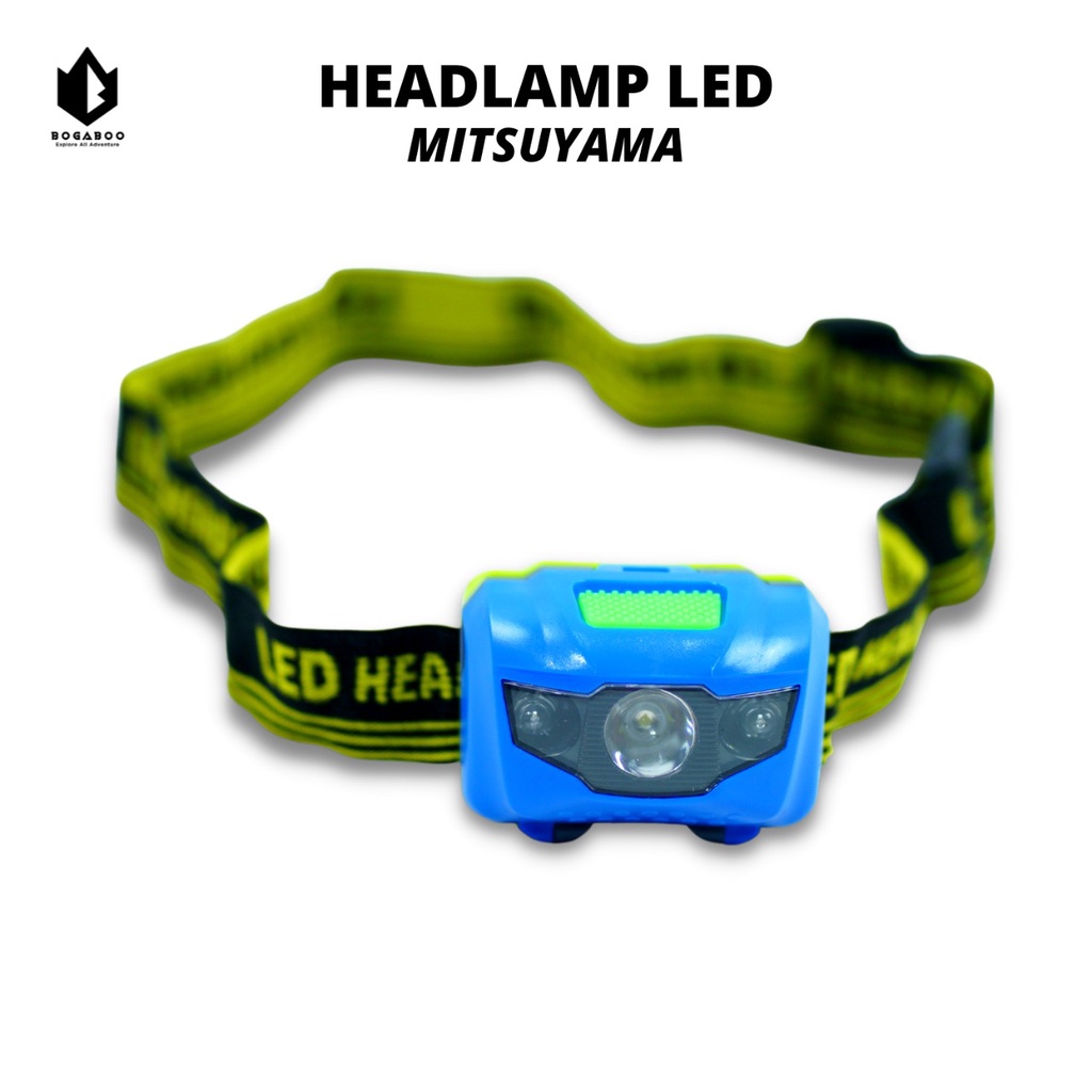 Headlamp Mitsuyama Mini 3 LED - Lampu Kepala -Lampu Mata Kucing