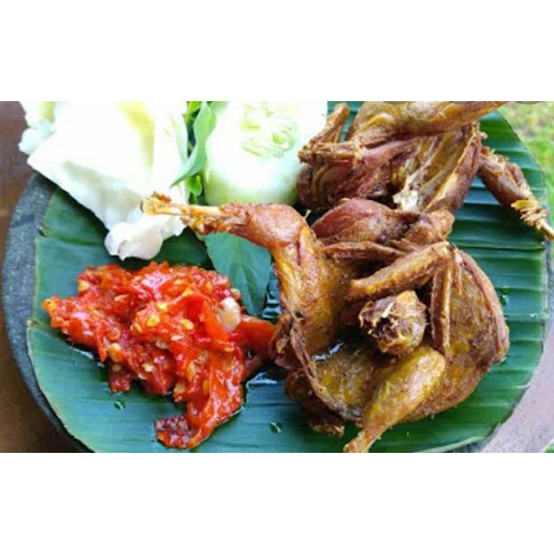 

Burung Puyuh Ungkep Rempah isi 5 burung dengan sambal goreng pedas