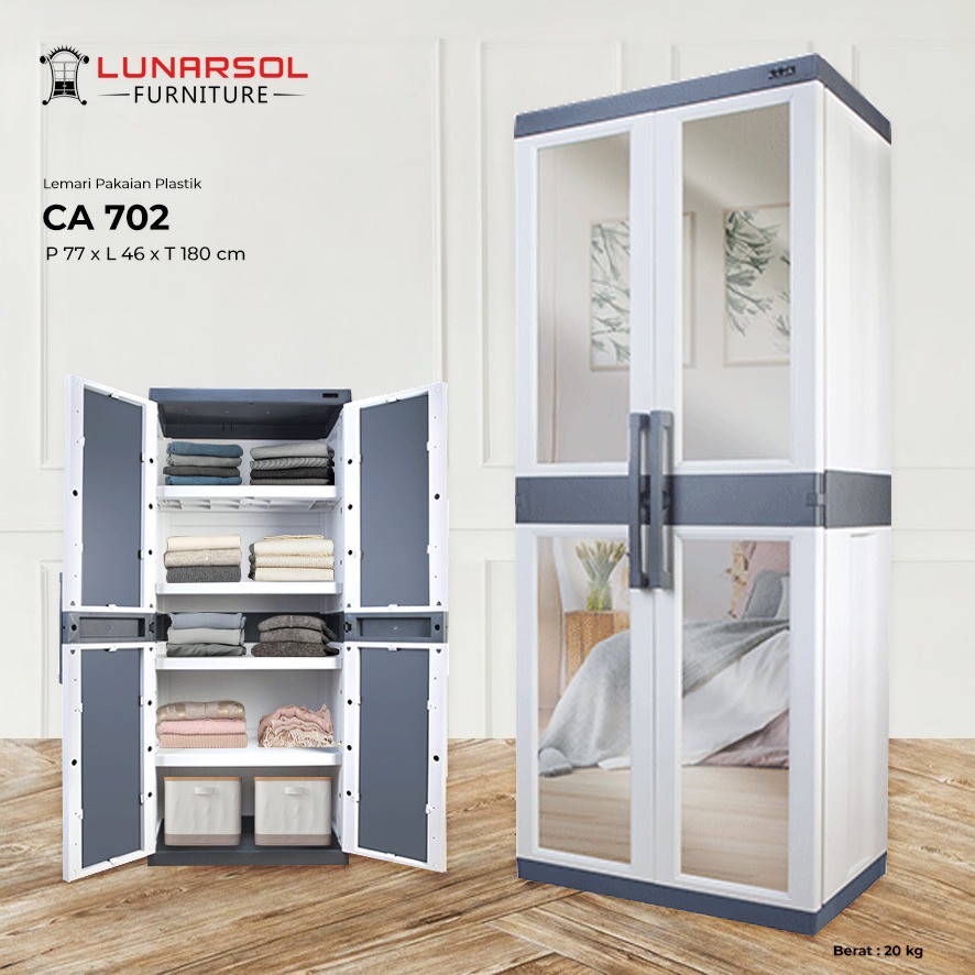 Lemari/ Rak Pakaian Susun Plastik Serbaguna Murah