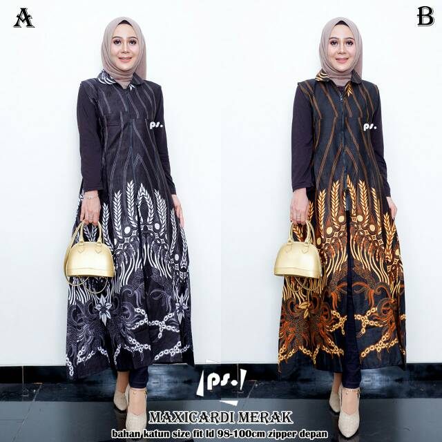 Maxi Cardi Merak Batik Rompi