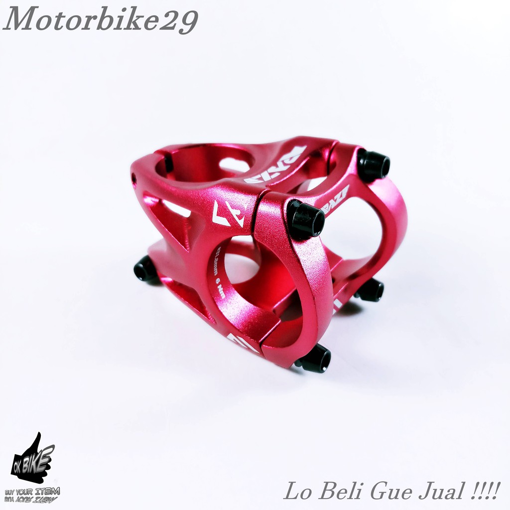 Stem Raze Oversize Merah Metalic Alloy Pendek AM Lite Sepeda MTB DLL