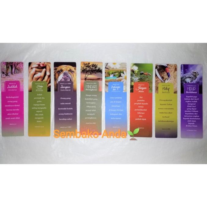

Selipan buku Ayat Alkitab Nasihat Hidup. Bookmarks. Pembatas buku.