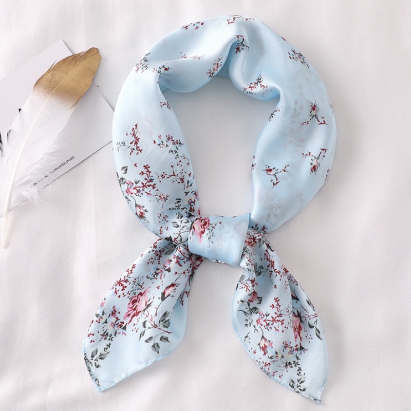 &quot;Mingyue&quot; 70x70 cm, Scarf Leher, Scarf Tas, Bahan High Grade Silk Immitation