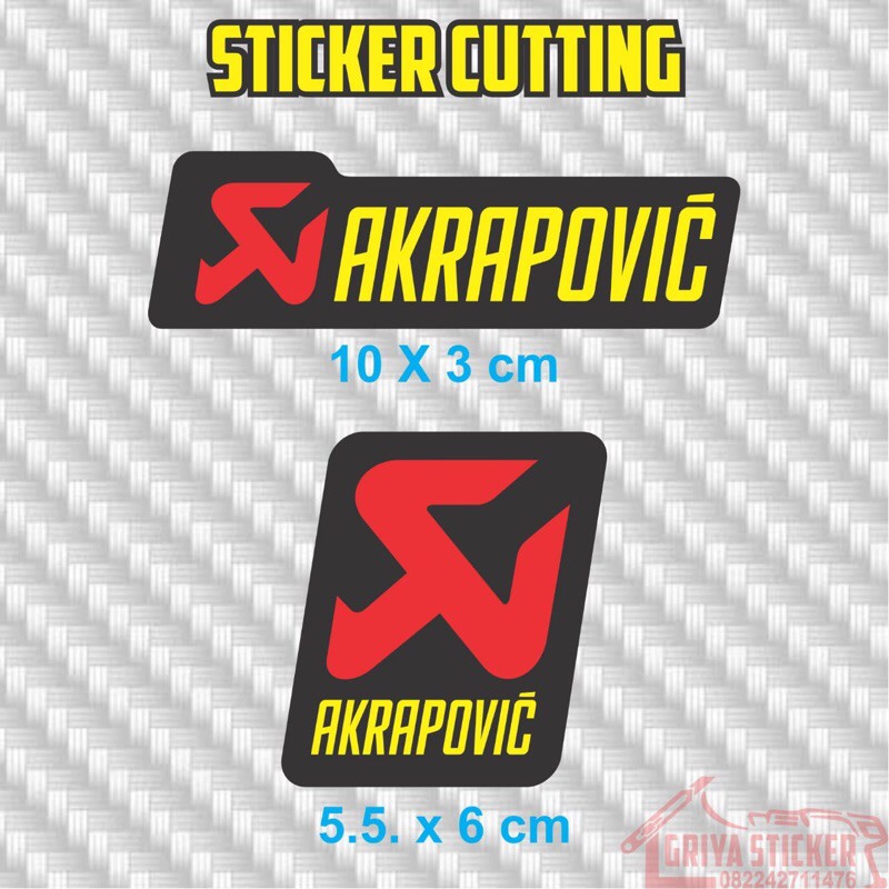 Sticker Akrapovic stiker knalpot stiker motor helm