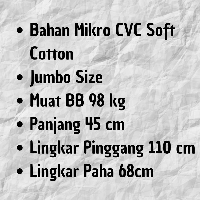 Celana Boxer Pria Jumbo Grosir Kolor Wanita Pendek Big Size Berkualitas Harga Termurah