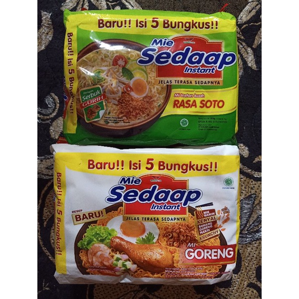 

Mie Sedaap Goreng / Soto isi 5 / isi 1