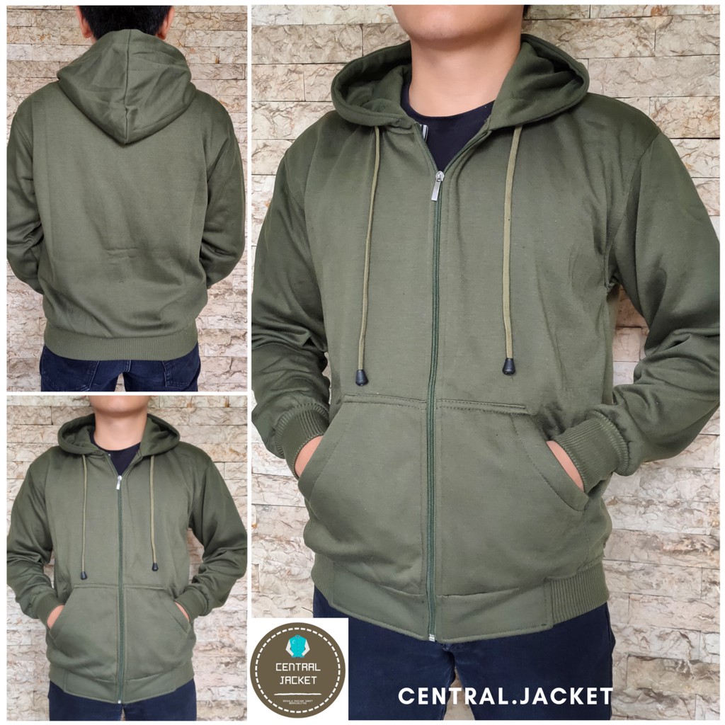 JAKET HOODIE ZIPPER POLOS - SWEATER HOODIE FLEECE TEBAL UNISEX