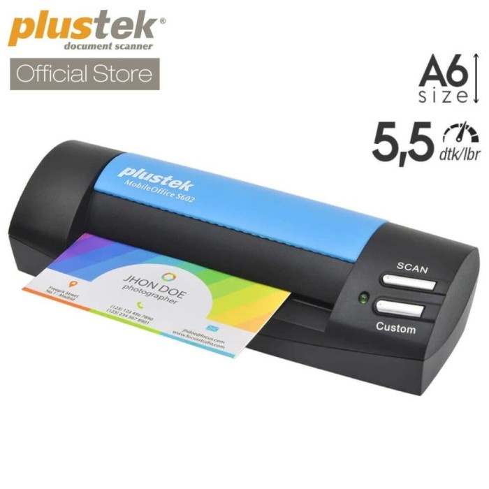 Scanner - Plustek MobileOffice - S602 - 5.5 Detik