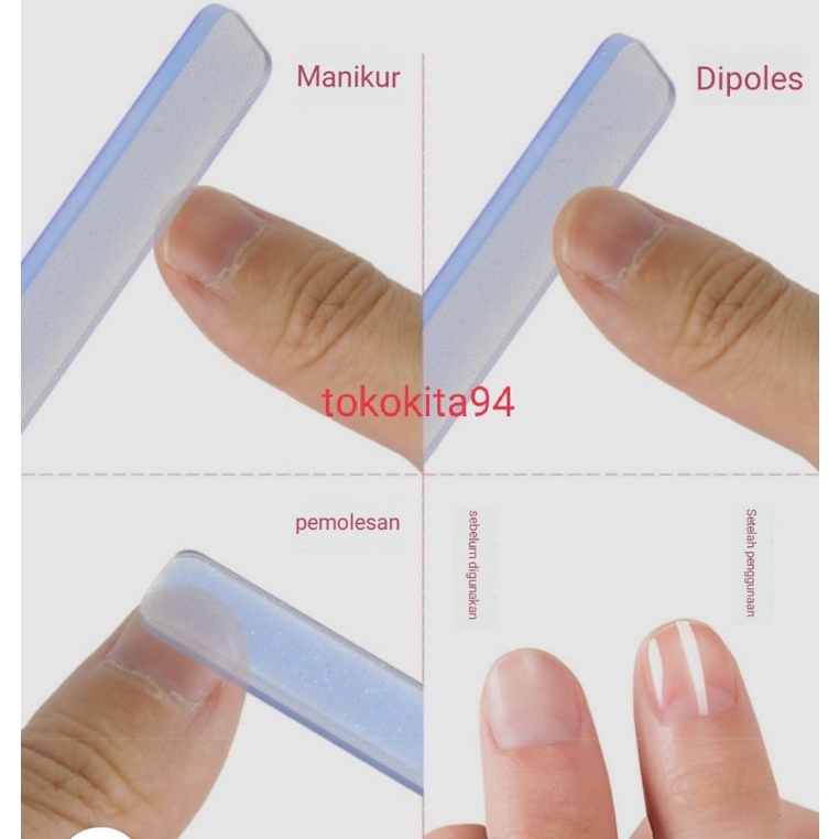 Kikir Kuku - Pengkilat Kuku  Satuan Warna - Nail Nano Glass - Pengikir Kuku Cantik