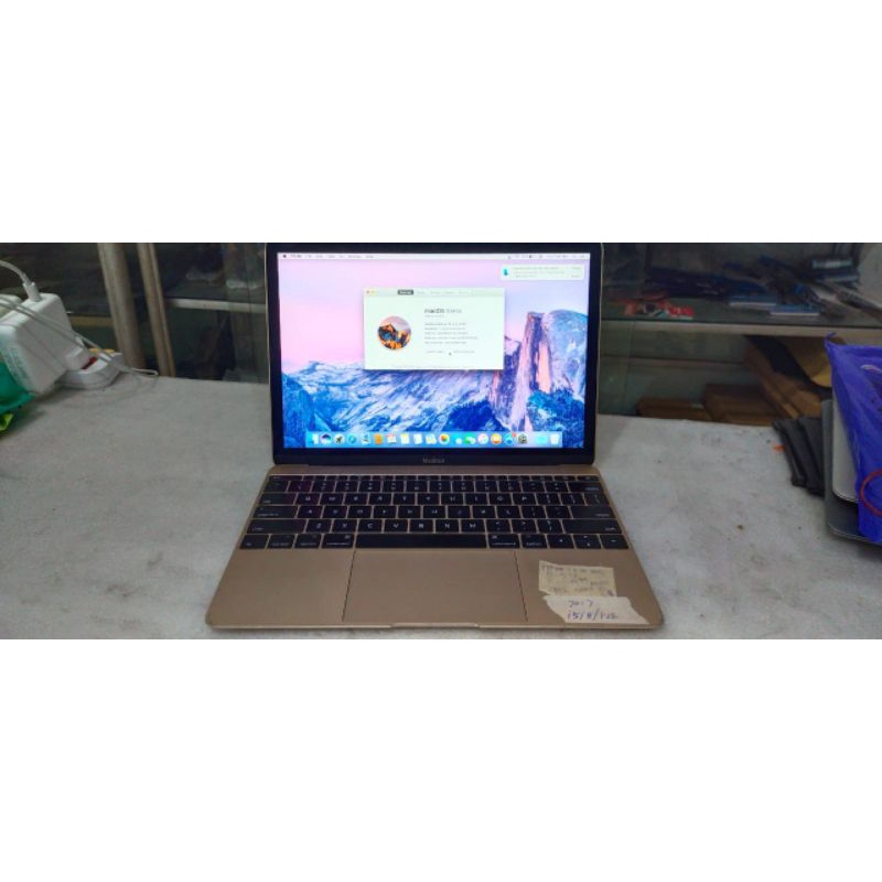 OBRAL MAC RETINA 12 IN 2016/2017 RAM 8 sSD 256 CORE M3 MULUS GREY &amp; GOLD