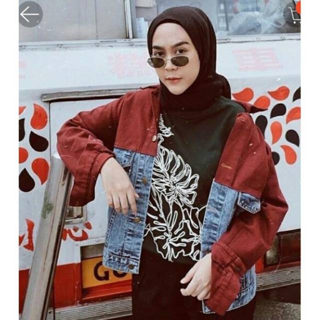 Jaket jeans 2 warna terbaru dan termurah
