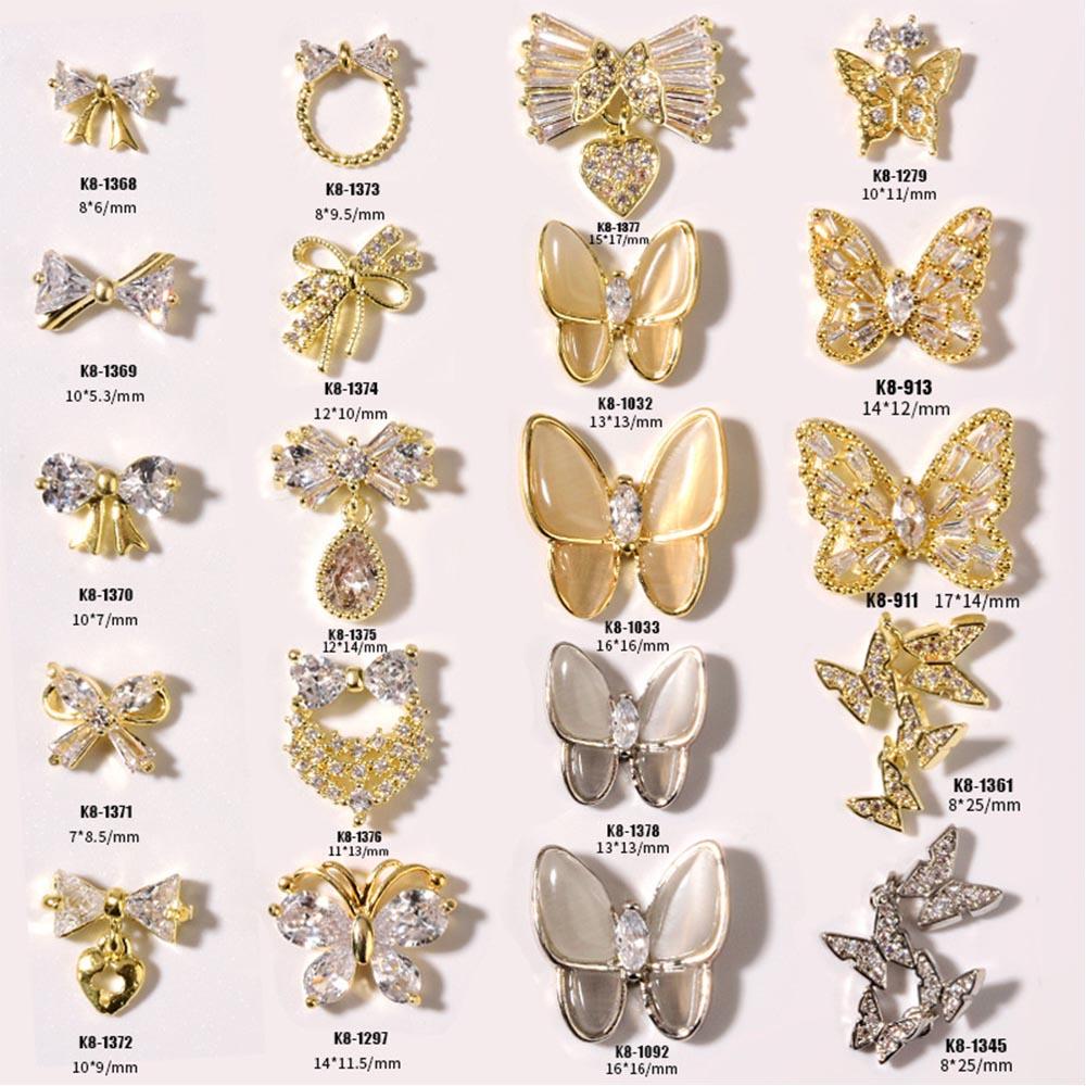 Mxbeauty DIY Kuku Rhinestones Pesona Logam Mata Kucing Batu Liontin Rantai Manicure Aksesoris Perhiasan Kuku Kristal