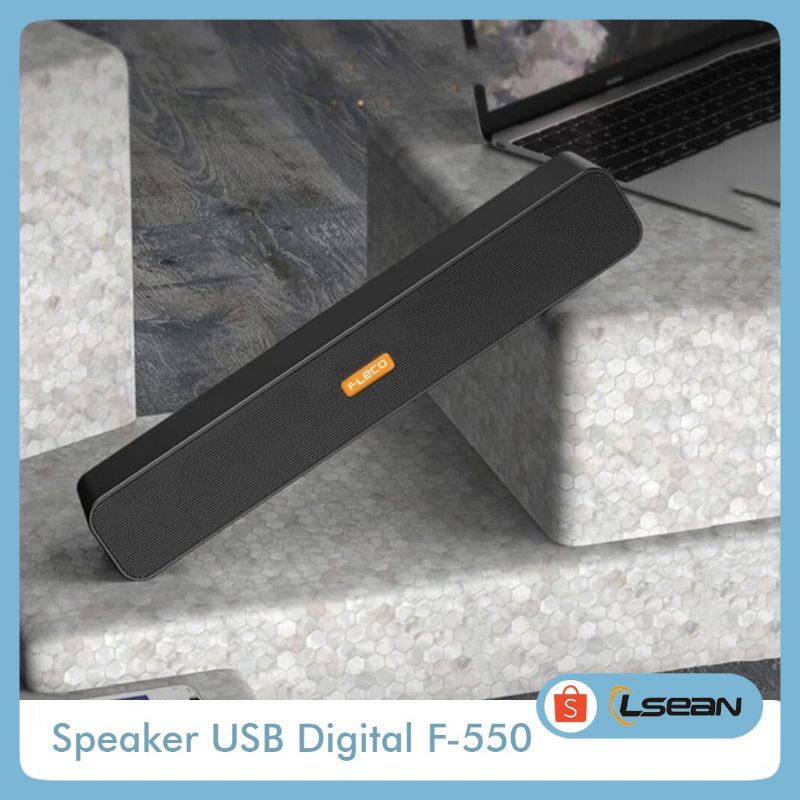 PENGERAS SUARA LAPTOP PC GAMING SUPER BASS SOUNDBAR SPEAKER PORTABLE F-550